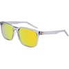 Nike Unisex Rave Polarized Square Sunglasses(Wolf Grey / Polar Orange Mir)
