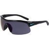 Nike Unisex Show X1 Rectangular Sunglasses(Black/Blue Mirror)