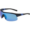 Nike Unisex Show X1 Rectangular Sunglasses(Matte Black / Blue Mirror)