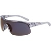 Nike Unisex Show X1 Rectangular Sunglasses(Shiny Wolf Grey/Blue Mirror)