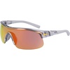 Nike Unisex Show X1 Rectangular Sunglasses(Shiny Wolf Grey/Orange Mirror)