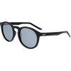 Nike Unisex Swerve Polarized Round Sunglasses(Black/Polar Silver Flash)