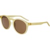 Nike Unisex Swerve Polarized Round Sunglasses(Matte Team Gold/Polar Brown)