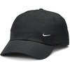 Nike Adult Dri-FIT Club Unstructured Metal Swoosh Cap Hat | Mens and Womens(Black/Metallic Silver)