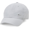 Nike Adult Dri-FIT Club Unstructured Metal Swoosh Cap Hat | Mens and Womens(Light Smoke Grey/Metallic Silver)