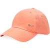 Nike Adult Dri-FIT Club Unstructured Metal Swoosh Cap Hat | Mens and Womens(Orange Frost/Metallic Silver)