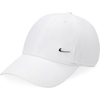 Nike Adult Dri-FIT Club Unstructured Metal Swoosh Cap Hat | Mens and Womens(White/Metallic Silver)