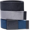 Nike Men’s 3 Pack Web Belt(Black/Grey/Navy  Futura)