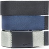 Nike Men’s 3 Pack Web Belt(Black/Grey/Navy  Matte Black)