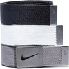 Nike Men’s 3 Pack Web Belt(White/Gray/Black)
