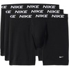 Nike Men’s All Day Cotton Stretch Boxer Brief W/Fly Underwear (3-Pack)(Black/Black/Black)