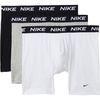 Nike Men’s All Day Cotton Stretch Boxer Brief W/Fly Underwear (3-Pack)(White/Heather Grey/Black)