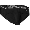 Nike Men’s All Day Cotton Stretch Hip Brief W/Fly Underwear (3-Pack)(Black/Black/Black)