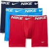 Nike Men’s Essential Micro Stretch Boxer Brief Underwear (3-Pack)(Lt Photo Blue/Obsidian/Gym Red)