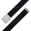 Nike Men’s Essentials Single Web Belt(Black  Silver Buckle)