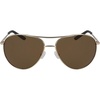 Nike Unisex Chance Aviator Sunglasses(Light Gold/Brown)