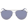 Nike Unisex Chance Aviator Sunglasses(Satin Silver / Blue)
