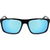 Nike Unisex Fire Large Polarized Rectangular Sunglasses(Black / Polar Blue Mirror)