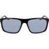 Nike Unisex Fire Large Polarized Rectangular Sunglasses(Black/Polar Silver Flash)