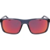 Nike Unisex Fire Large Polarized Rectangular Sunglasses(Dark Grey/Polar Red Flash)
