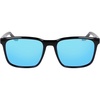Nike Unisex Rave Polarized Square Sunglasses(Black / Polar Blue Mirror)