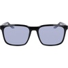 Nike Unisex Rave Polarized Square Sunglasses(Black/Polar Silver Flash)