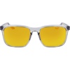 Nike Unisex Rave Polarized Square Sunglasses(Wolf Grey / Polar Orange Mir)