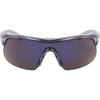 Nike Unisex Show X1 Rectangular Sunglasses(Shiny Wolf Grey/Blue Mirror)
