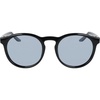 Nike Unisex Swerve Polarized Round Sunglasses(Black/Polar Silver Flash)