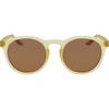 Nike Unisex Swerve Polarized Round Sunglasses(Matte Team Gold/Polar Brown)