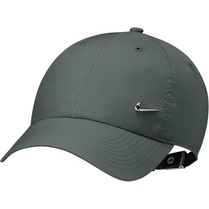 Nike Adult Dri-FIT Club Unstructured Metal Swoosh Cap Hat | Mens and Womens(Camo Green/Metallic Silver)