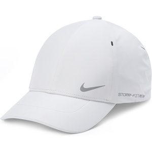 Nike Adult Storm-FIT ADV Club Structured AeroBill Cap Hat | Mens and Womens(Summit White/Reflective Silver)