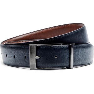 Nike Men’s Classic Reversible Belt(Black/Brown Pebble Grain)