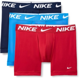 Nike Men’s Essential Micro Stretch Boxer Brief Underwear (3-Pack)(Lt Photo Blue/Obsidian/Gym Red)