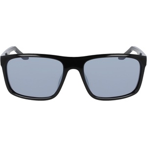 Nike Unisex Fire Large Polarized Rectangular Sunglasses(Black/Polar Silver Flash)
