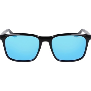 Nike Unisex Rave Polarized Square Sunglasses(Black / Polar Blue Mirror)