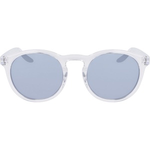 Nike Unisex Swerve Polarized Round Sunglasses(Clear/Polar Silver Flash)