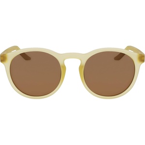 Nike Unisex Swerve Polarized Round Sunglasses(Matte Team Gold/Polar Brown)