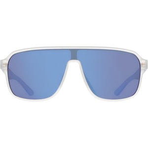 Nike Unisex Vintage Flyer Mirrored Aviator Sunglasses(Matte Clear / Blue Mirror)
