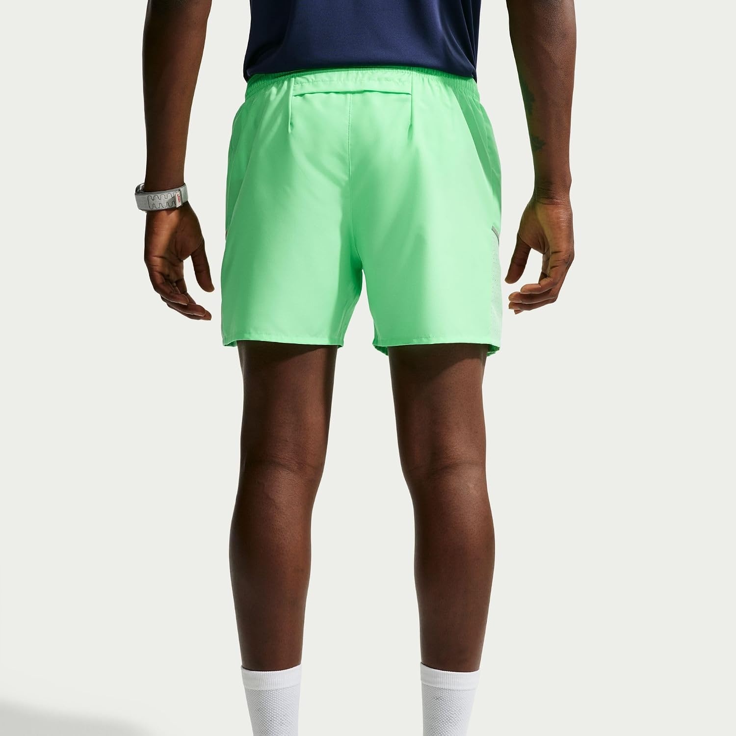 image:imageNike Mens Miler DriFIT 5 BriefLined Running ShortsIllusion GreenReflective Silver
