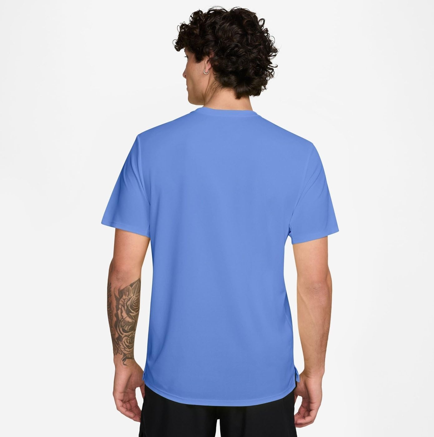 image:imageNike Mens Miler DriFit UV ShortSleeve Running TopRoyal PulseReflective Silver