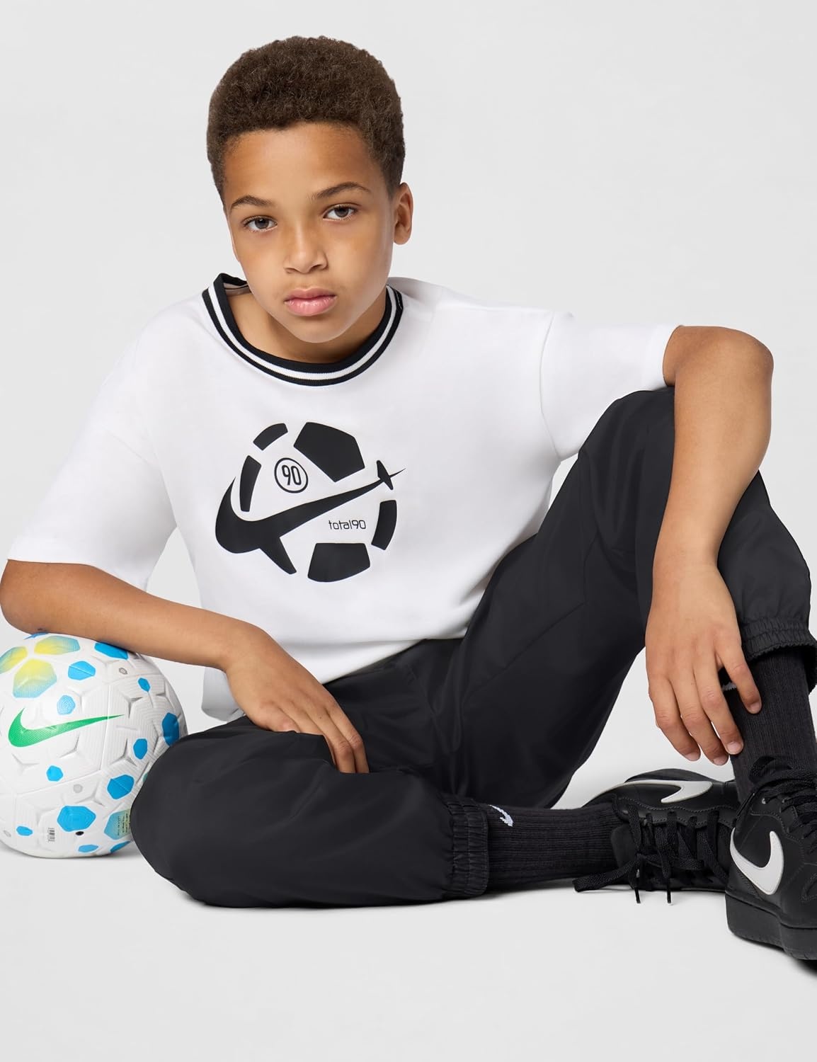 image:imageNike Unisex Big Kids DriFIT Total90 Soccer TShirt Boys and GirlsWhite