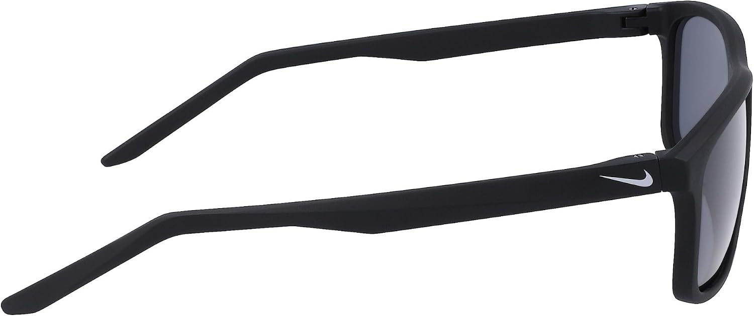image:imageNike Unisex Fire Polarized Rectangular SunglassesMatte BlackPolar Grey