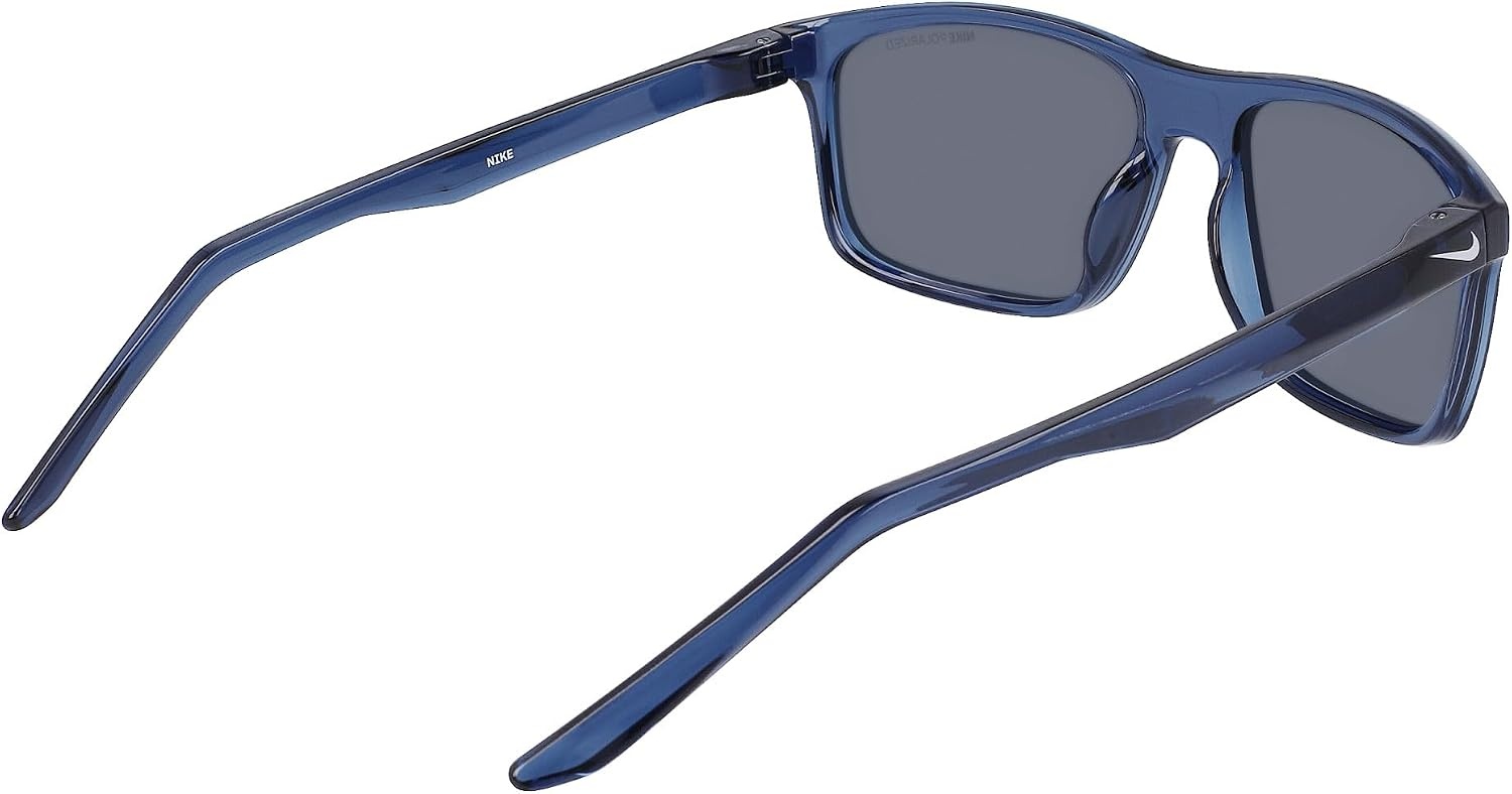image:imageNike Unisex Fire Polarized Rectangular SunglassesMatte Mystic NavyPolar Silver