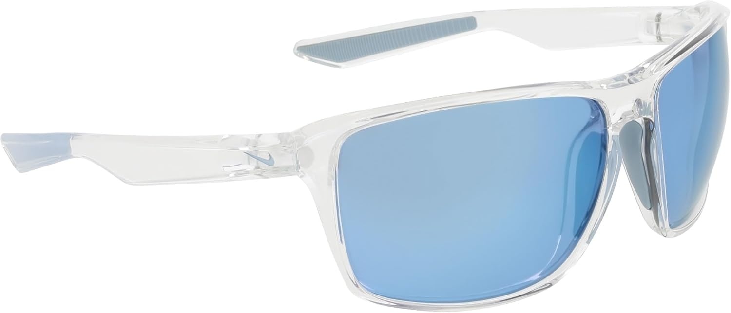 image:imageNike mens Nike Premier Zone Square SunglassesClear Ice Blue Mirror