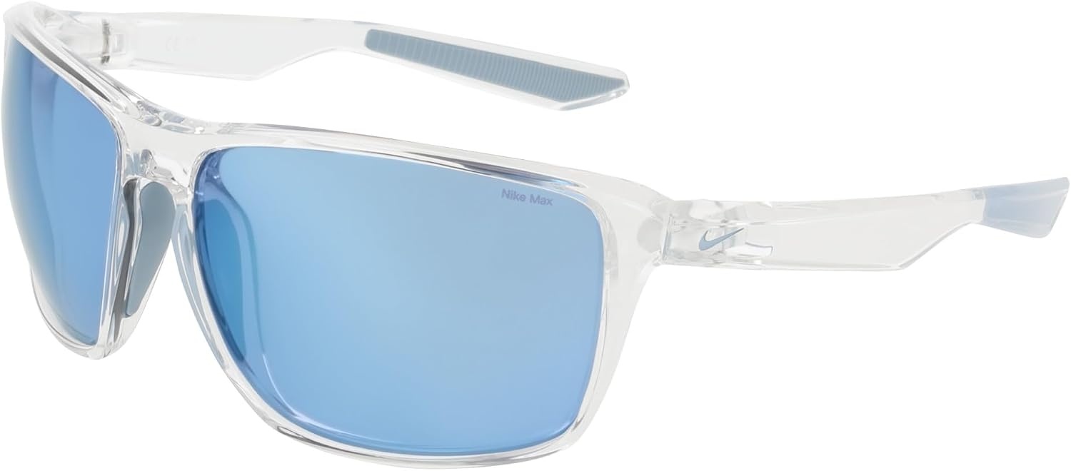 image:imageNike mens Nike Premier Zone Square SunglassesClear Ice Blue Mirror