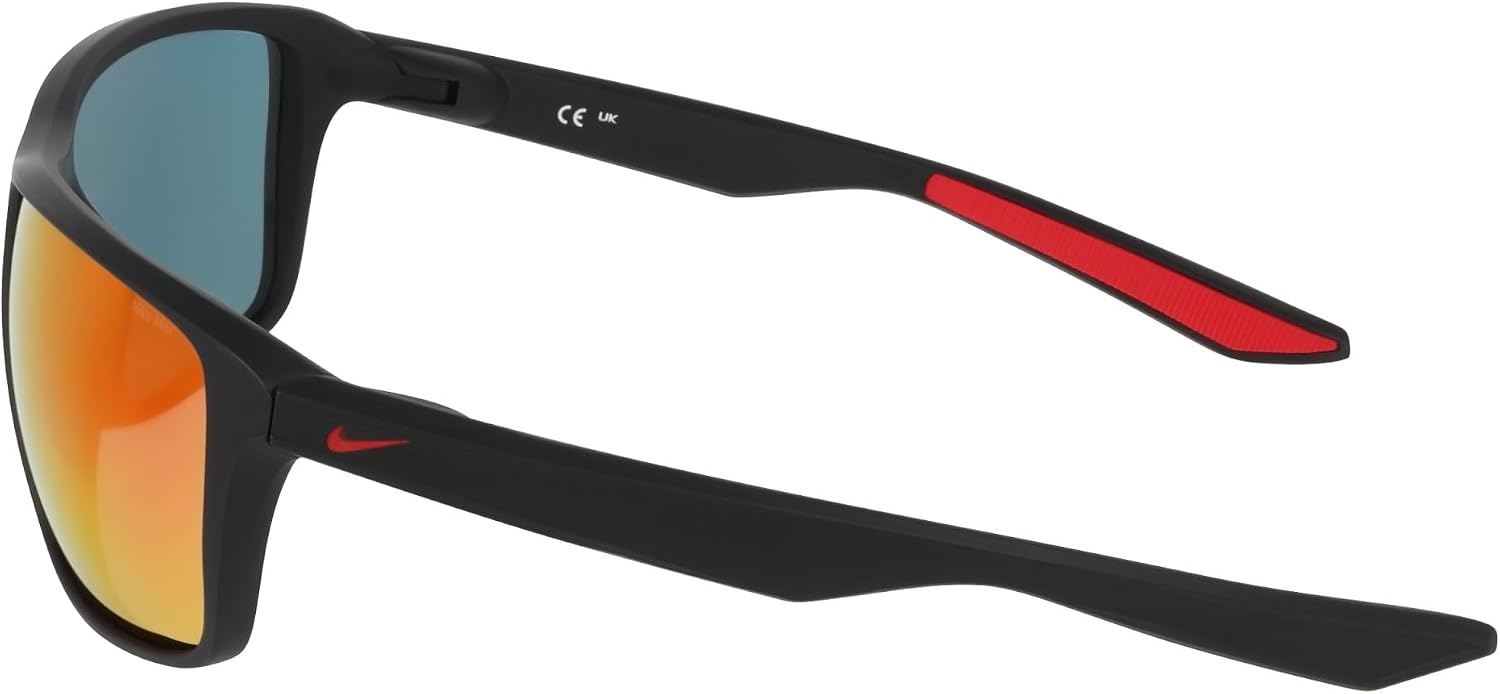 image:imageNike mens Nike Premier Zone Square SunglassesMatte Black Red Mirror