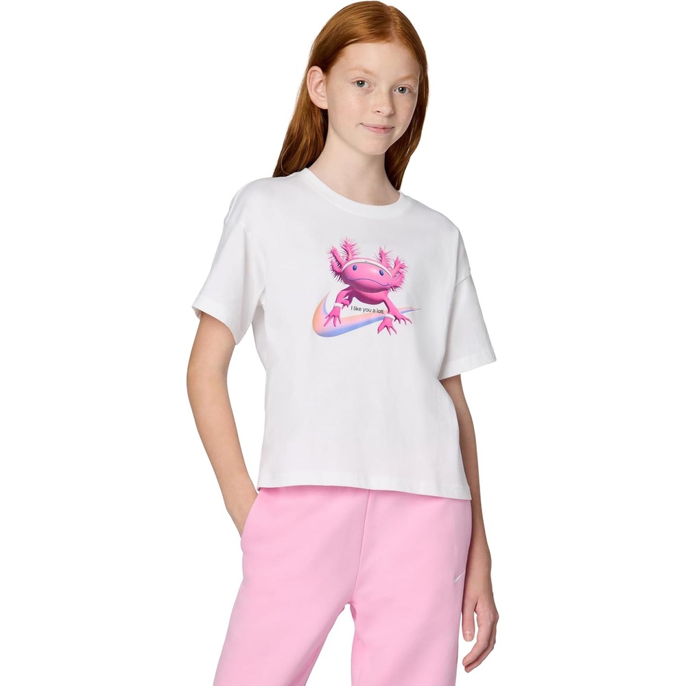 image:imageNike Girls Sportswear Boxy Bear TShirtWhitePhoto