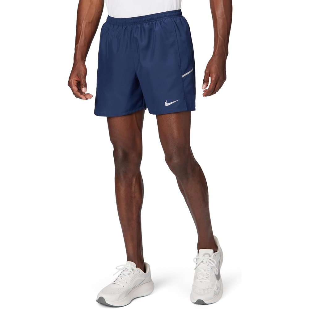image:imageNike Mens Miler DriFIT 5 BriefLined Running ShortsMidnight NavyReflective Silver