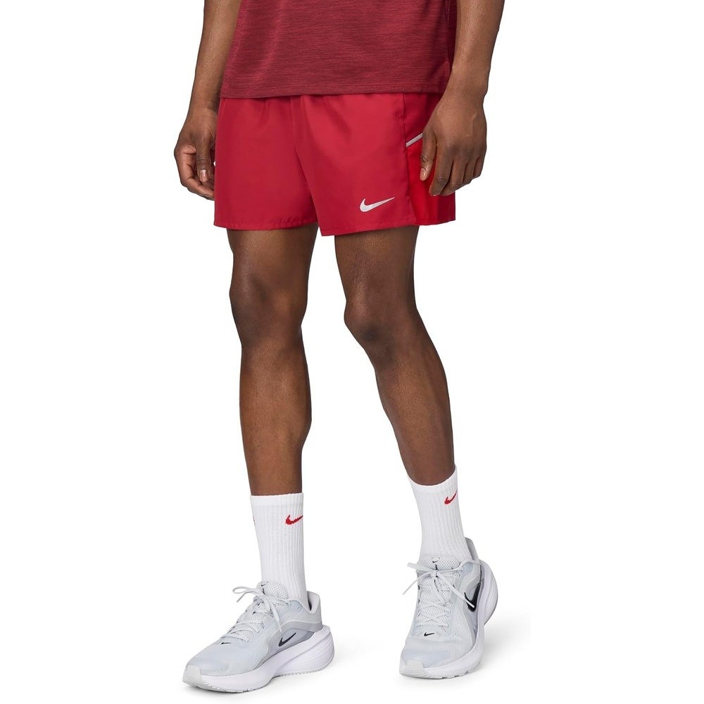 image:imageNike Mens Miler DriFIT 5 BriefLined Running ShortsTough RedSport RedReflective Silver